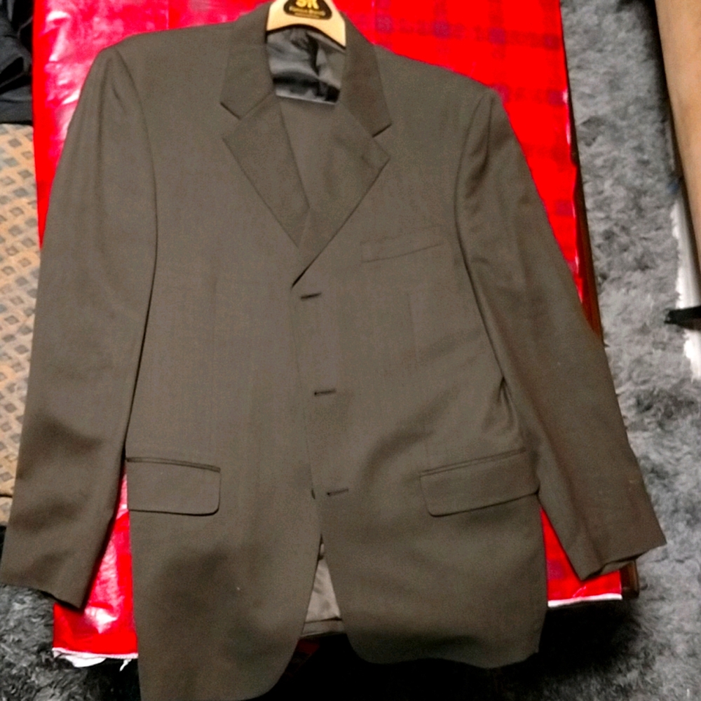 Classic brown suit.